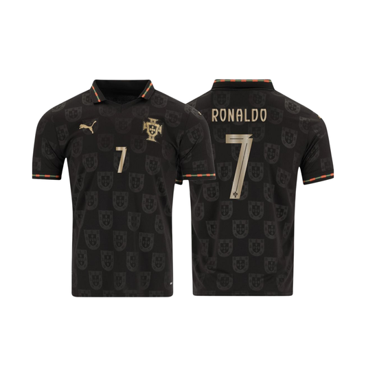 Camisa Portugal Black Panther Copa 2026 - #7 Ronaldo - Torcedor