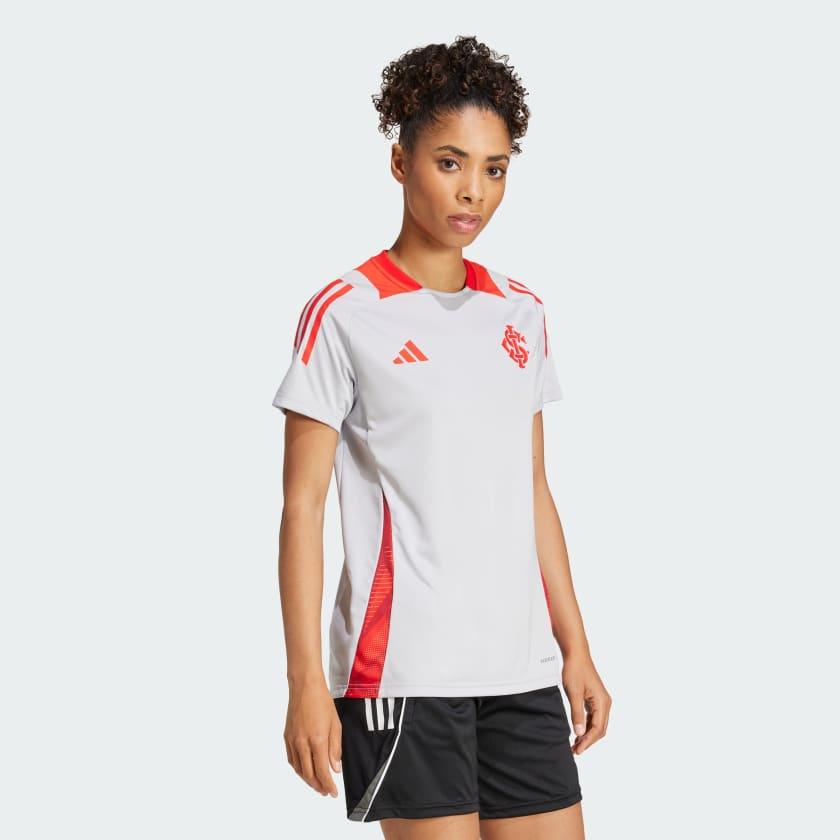 Camisa Feminina Treino Adidas Internacional 2024 Tiro - detalhe da gola
