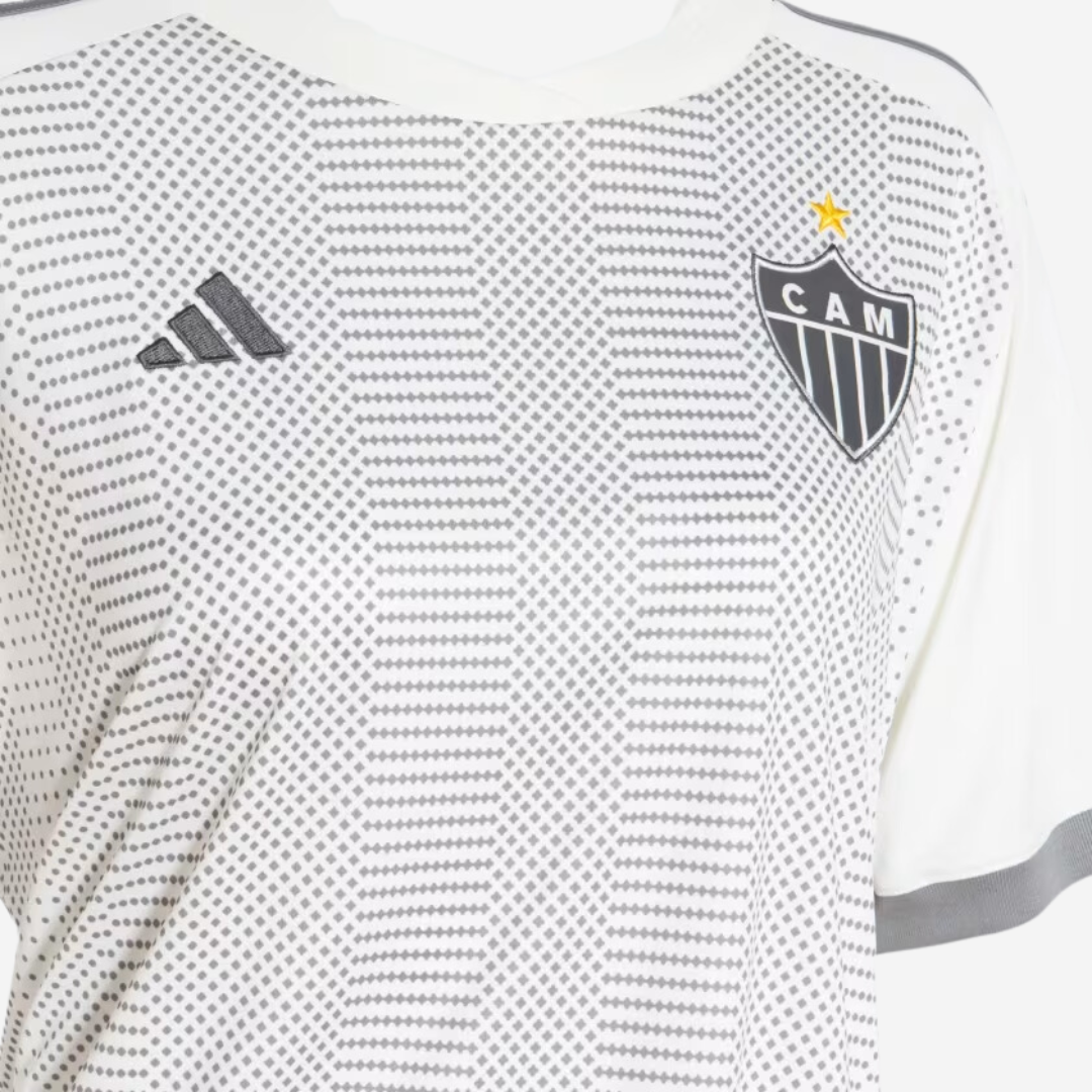 Camisa Feminina Adidas Atlético Mineiro 2024/25 II - detalhe da gola