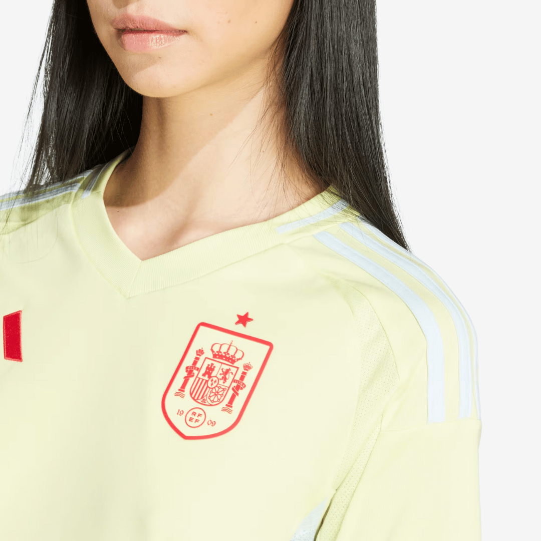 Camisa Feminina Adidas Espanha 2024 II - detalhe da gola
