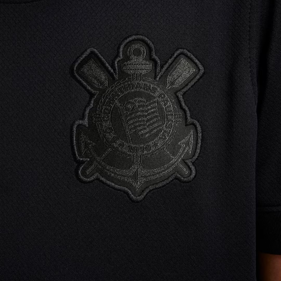 Camisa Infantil Nike Corinthians 2024/25 II Torcedor - detalhe da gola