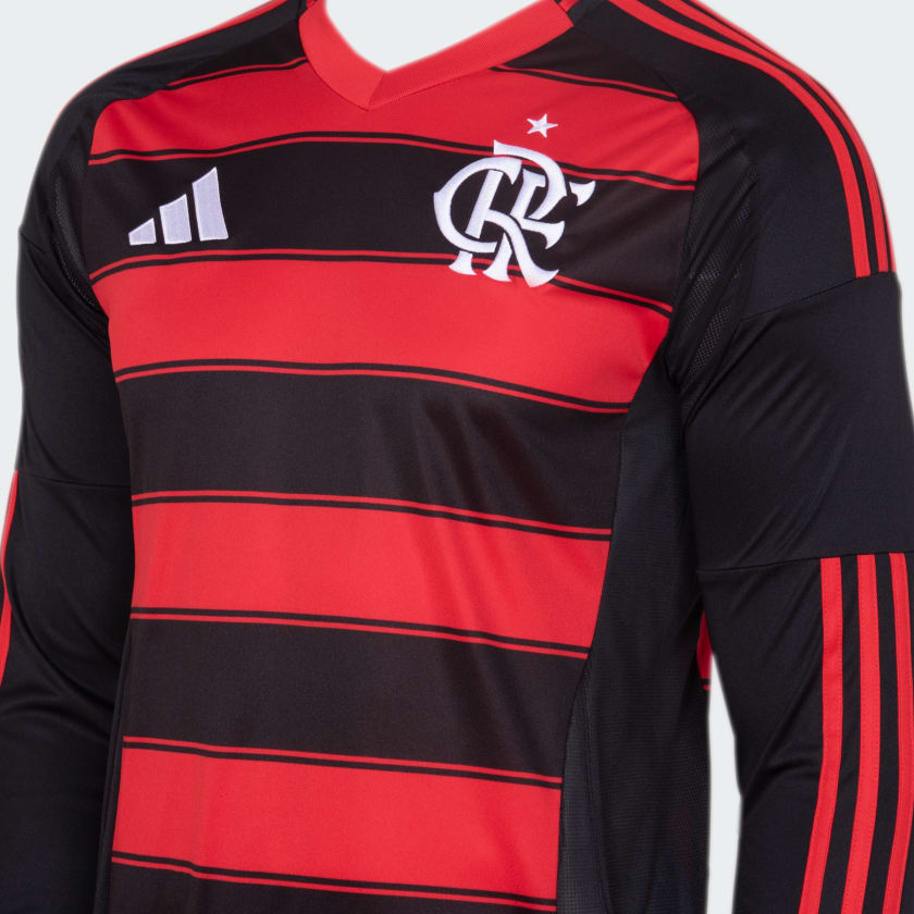 Camisa Manga Longa Adidas Flamengo 2025/26 I - vista traseira