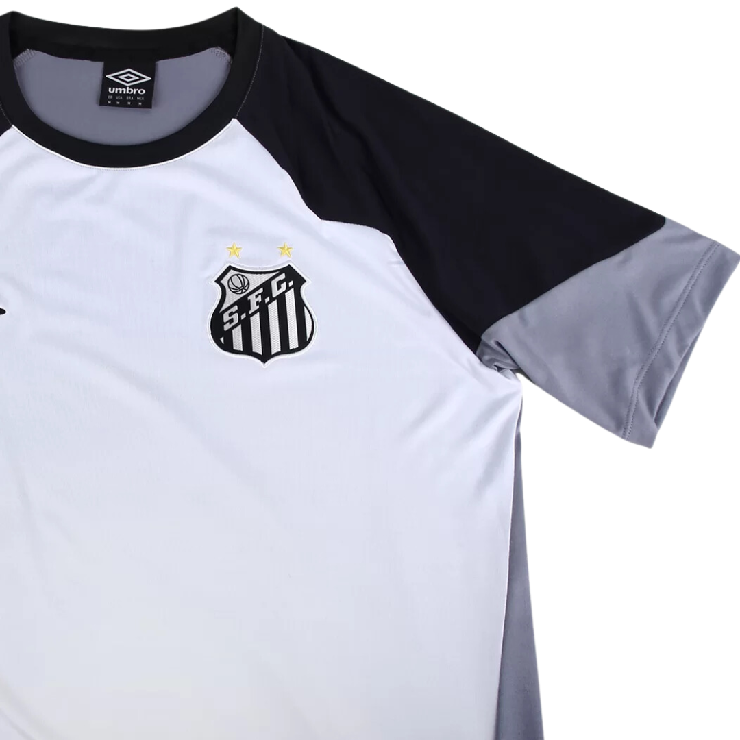 Camisa Masculina Umbro Santos 2024/25 Concentração - detalhe da gola
