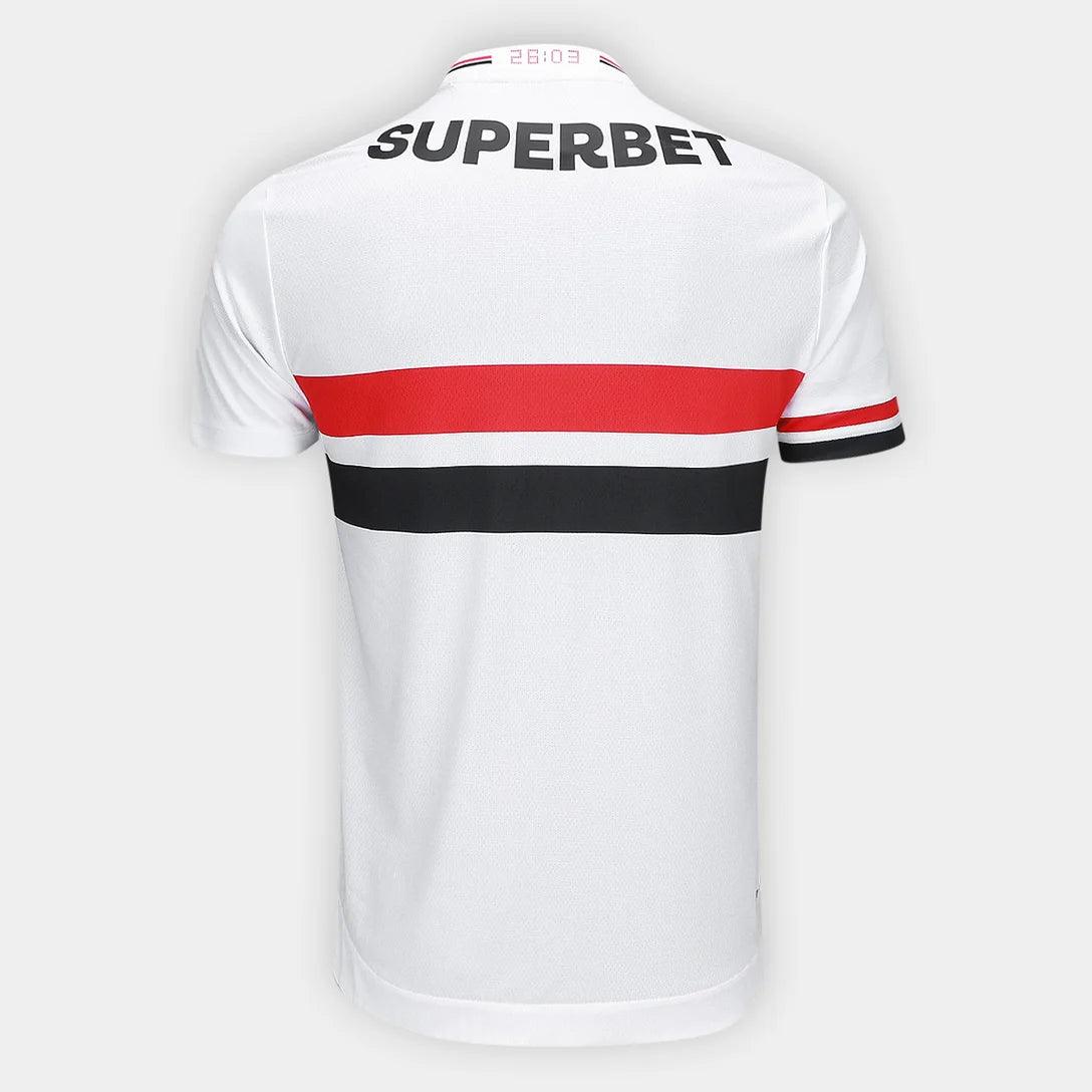 Camisa New Balance São Paulo 2025/26 I Jogador - detalhe da gola