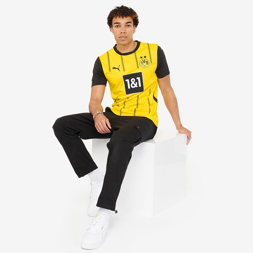 Camisa Puma Borussia Dortmund 2024/25 I - detalhe da gola