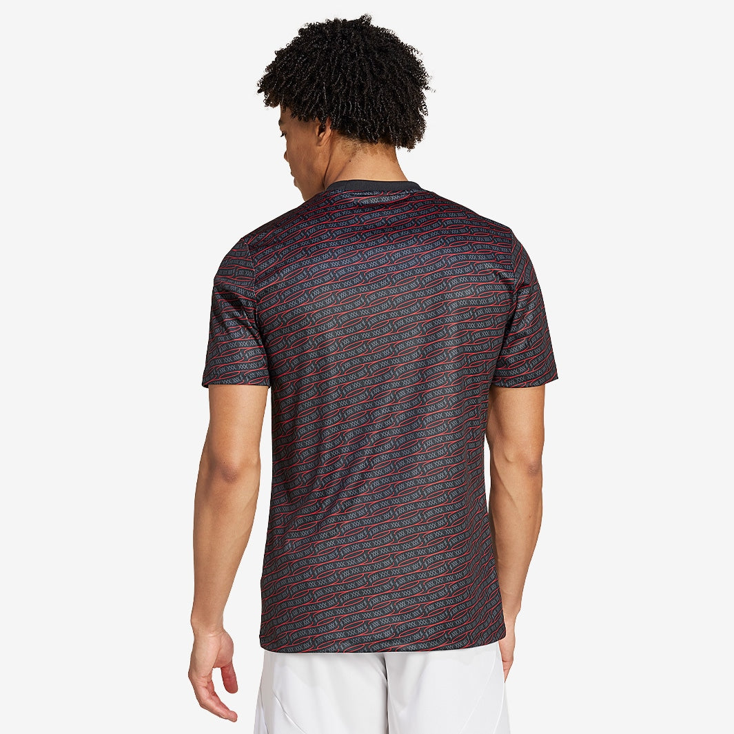 Camisa Adidas Ajax Amsterdam 2024/25 Pré-Jogo - detalhe da gola