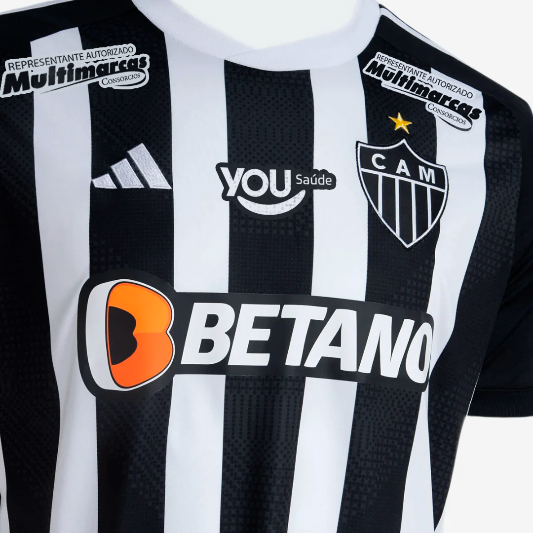 Camisa Adidas Atlético Mineiro 2024/25 I Com Patrocínios - vista traseira