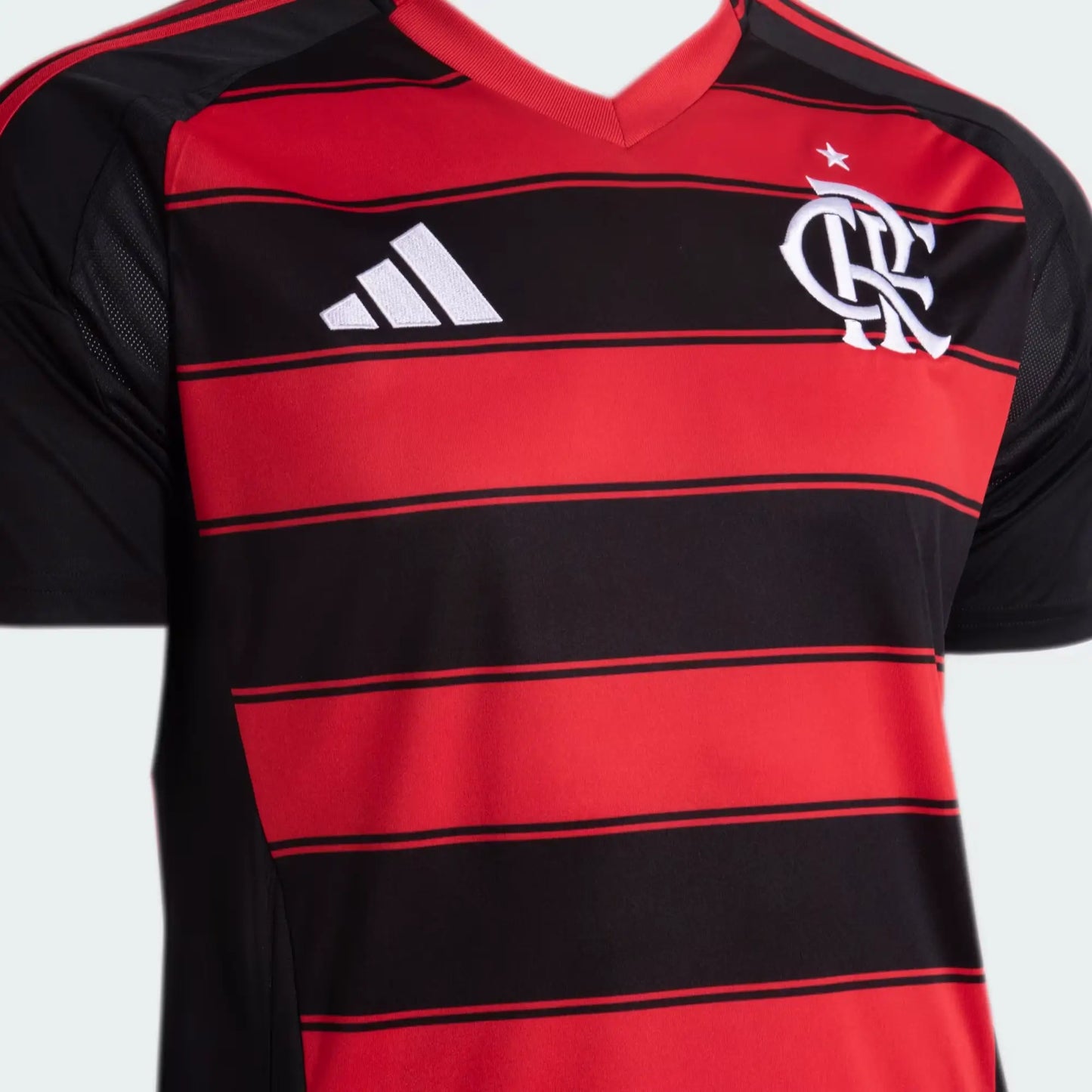 Camisa Adidas Flamengo 2025/26 I - detalhe da gola