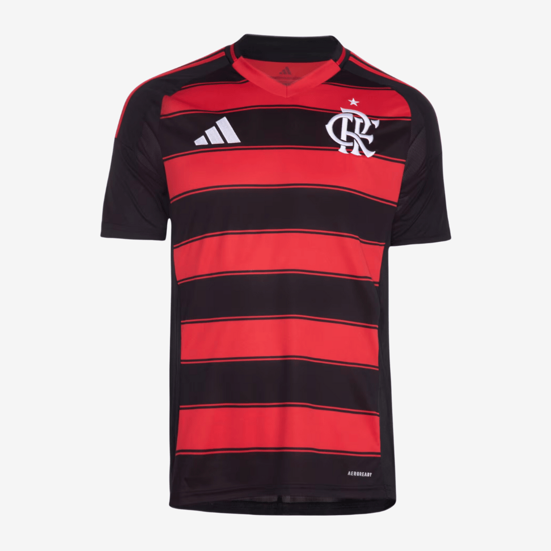 Camisa Adidas Flamengo 2025/26 I LÉO ORTIZ N° 3 - vista traseira