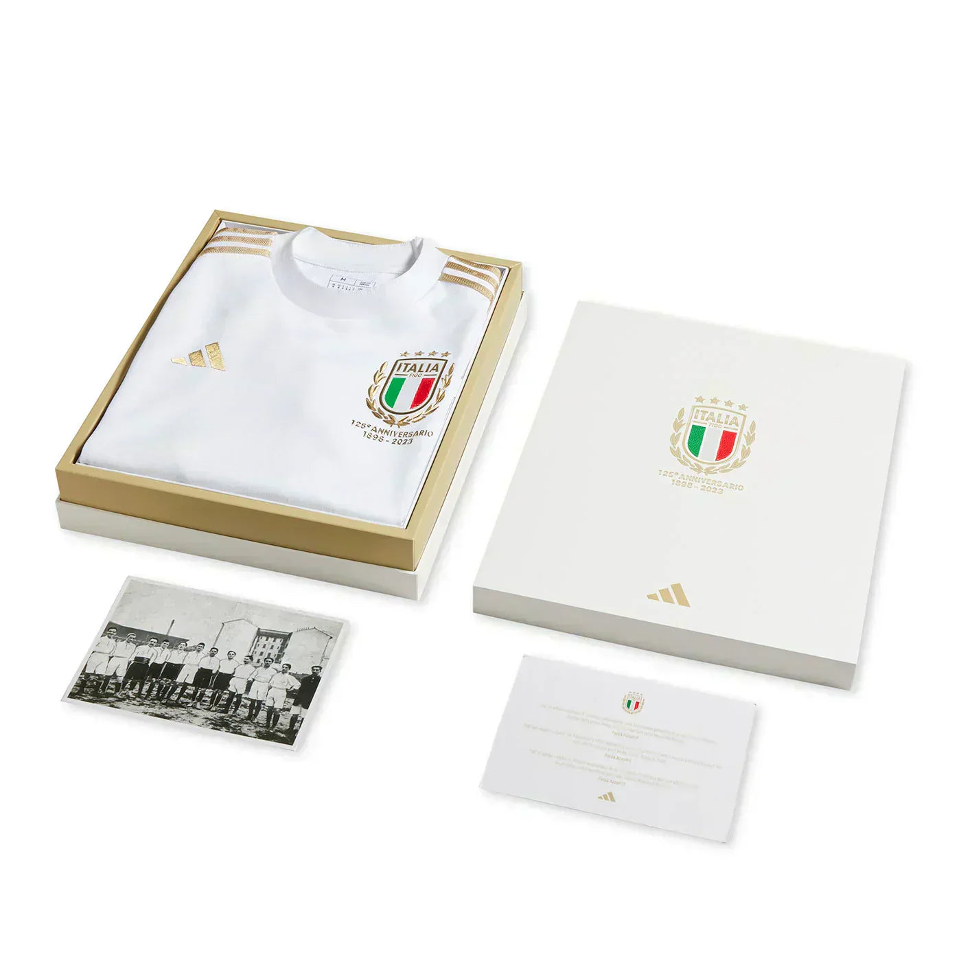 Camisa Adidas Itália 125th Anniversary - detalhe da gola