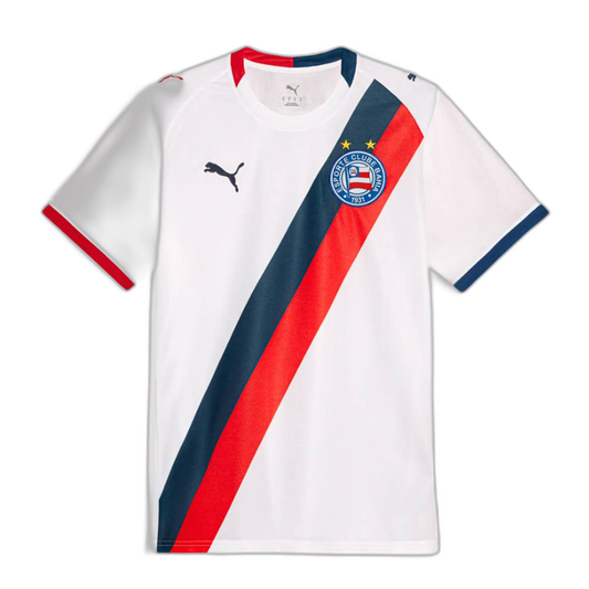 Camisa Bahia Home 26/27 Torcedor - Branca e Azul