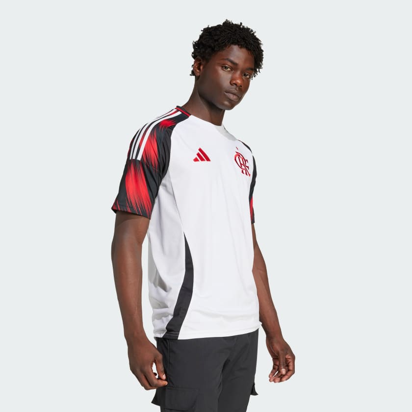 Camisa Adidas Flamengo 2025/26 II B. HENRIQUE N° 27 - detalhe da manga