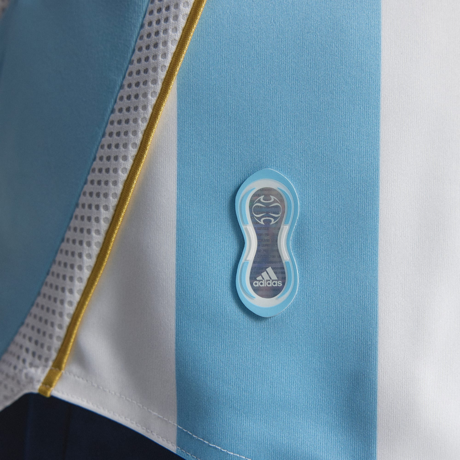 Camisa I Messi Argentina 2006 - detalhe da gola