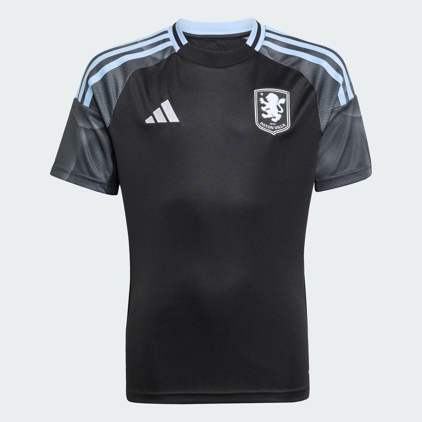 Conjunto Infantil Adidas Aston Villa 2025/26 II - detalhe da gola