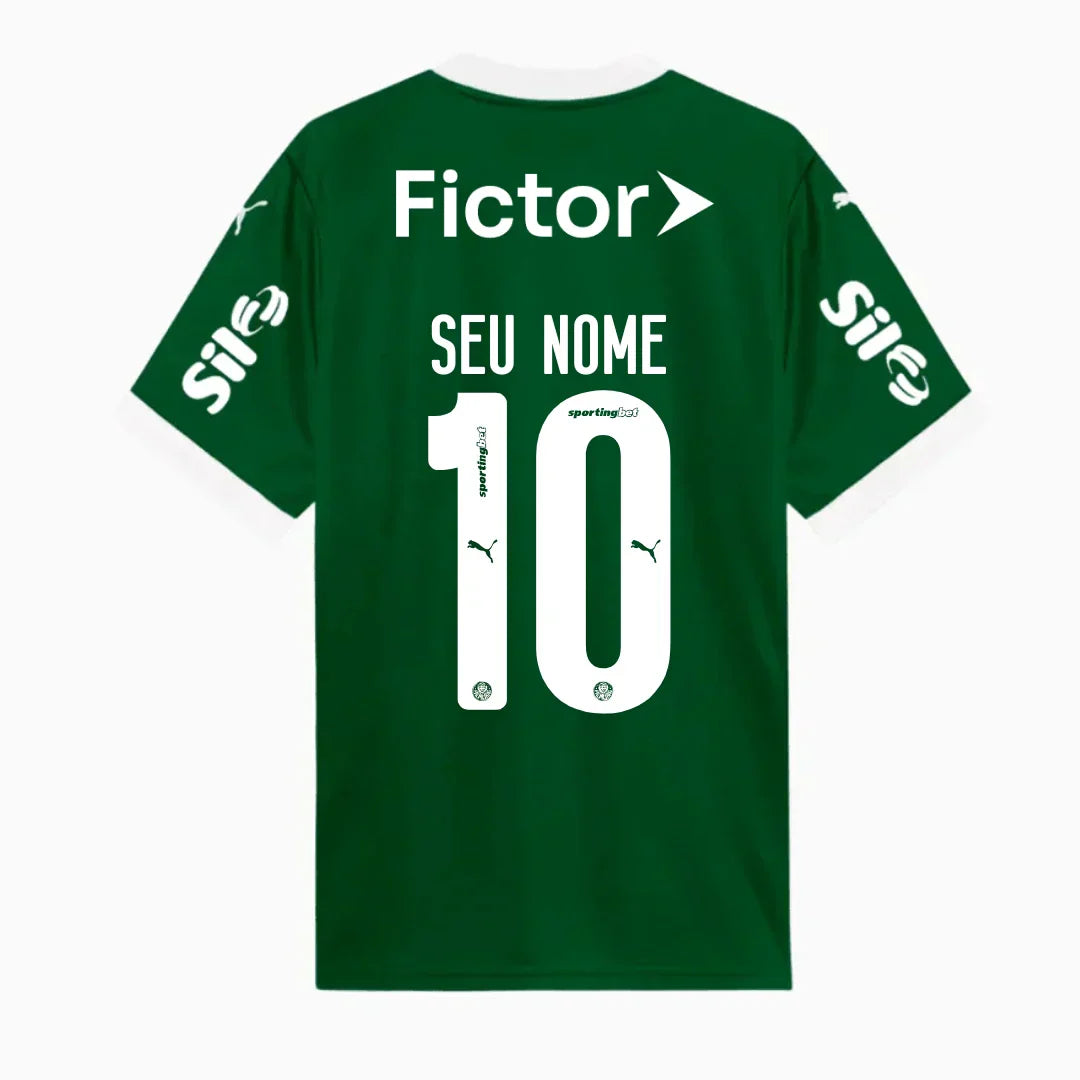 Camisa Puma Palmeiras 2025/26 I Com Patrocínios - vista traseira