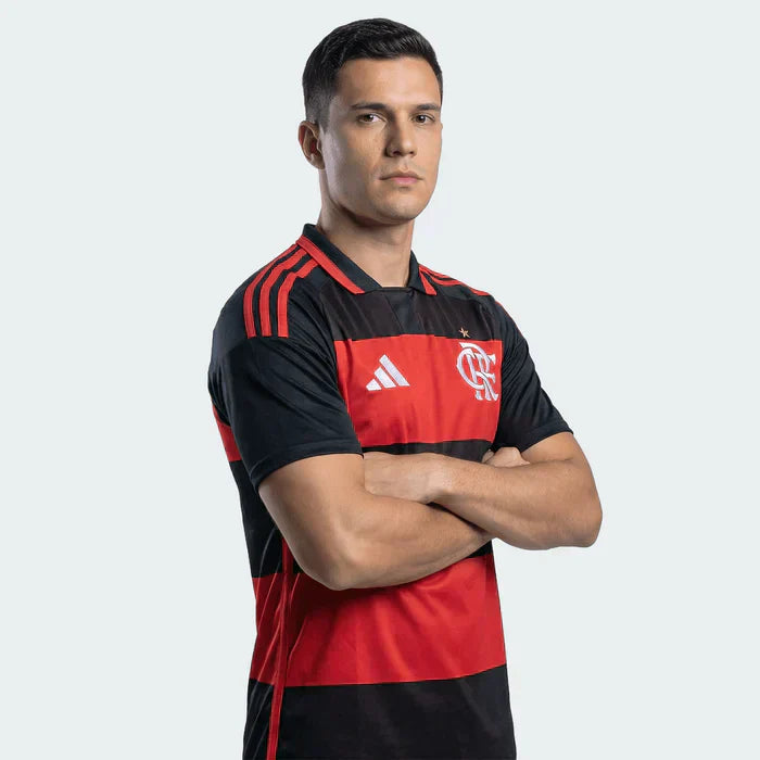 Camisa Adidas Flamengo 2026/27I LÉO PEREIRA N° 4 - detalhe
