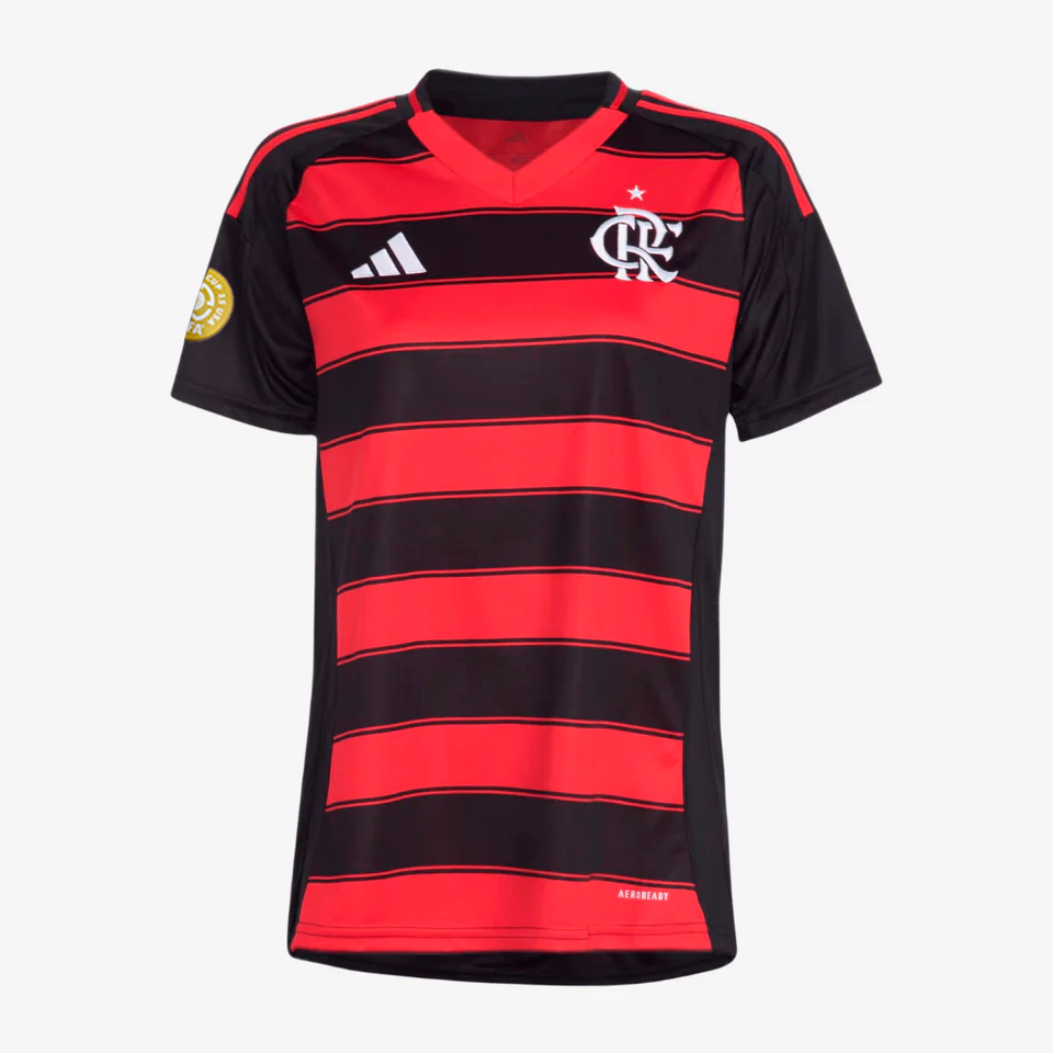 Camisa Feminina Adidas Flamengo 2025/26 I - detalhe