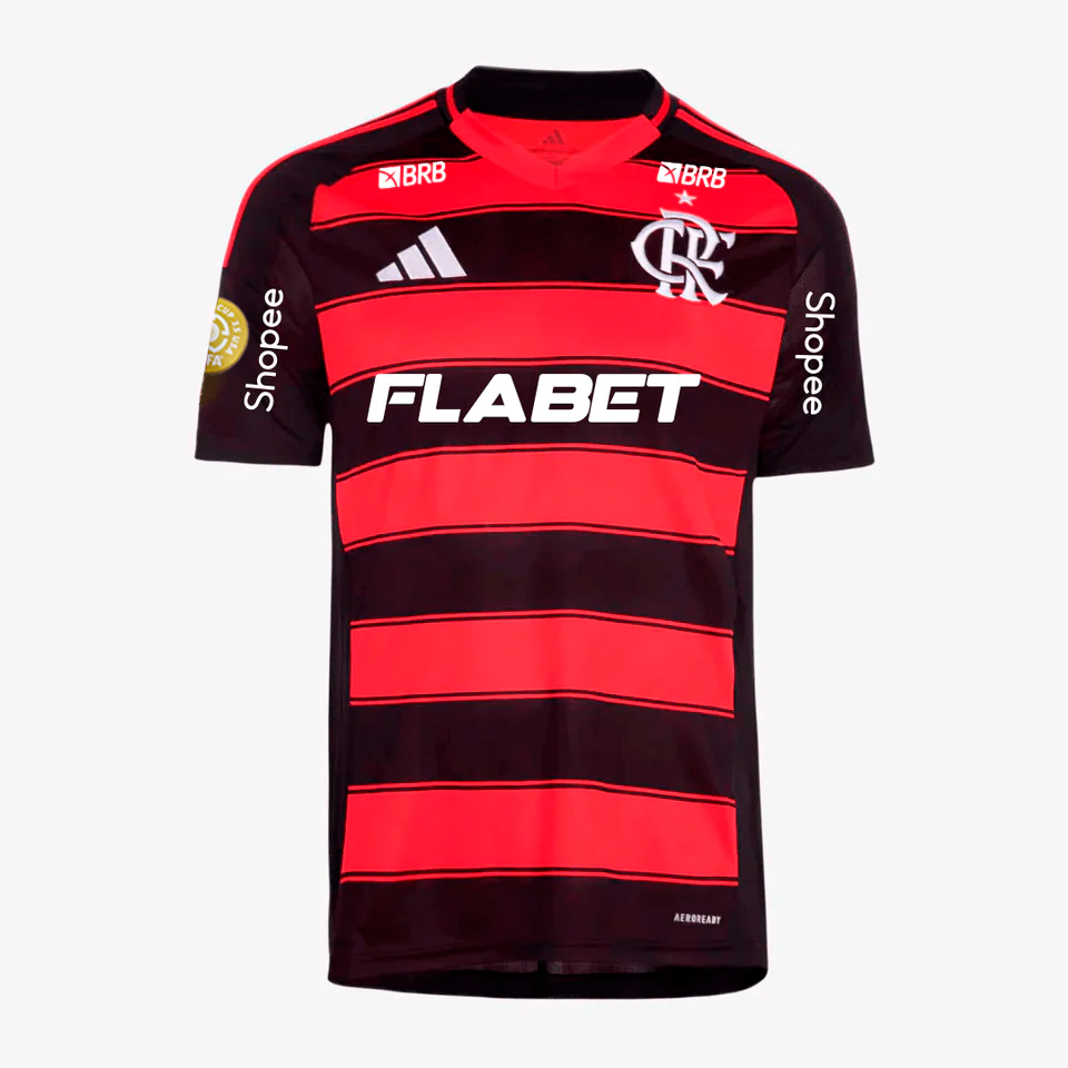 Camisa Adidas Flamengo 2025/26 I Com Patrocínios - vista traseira