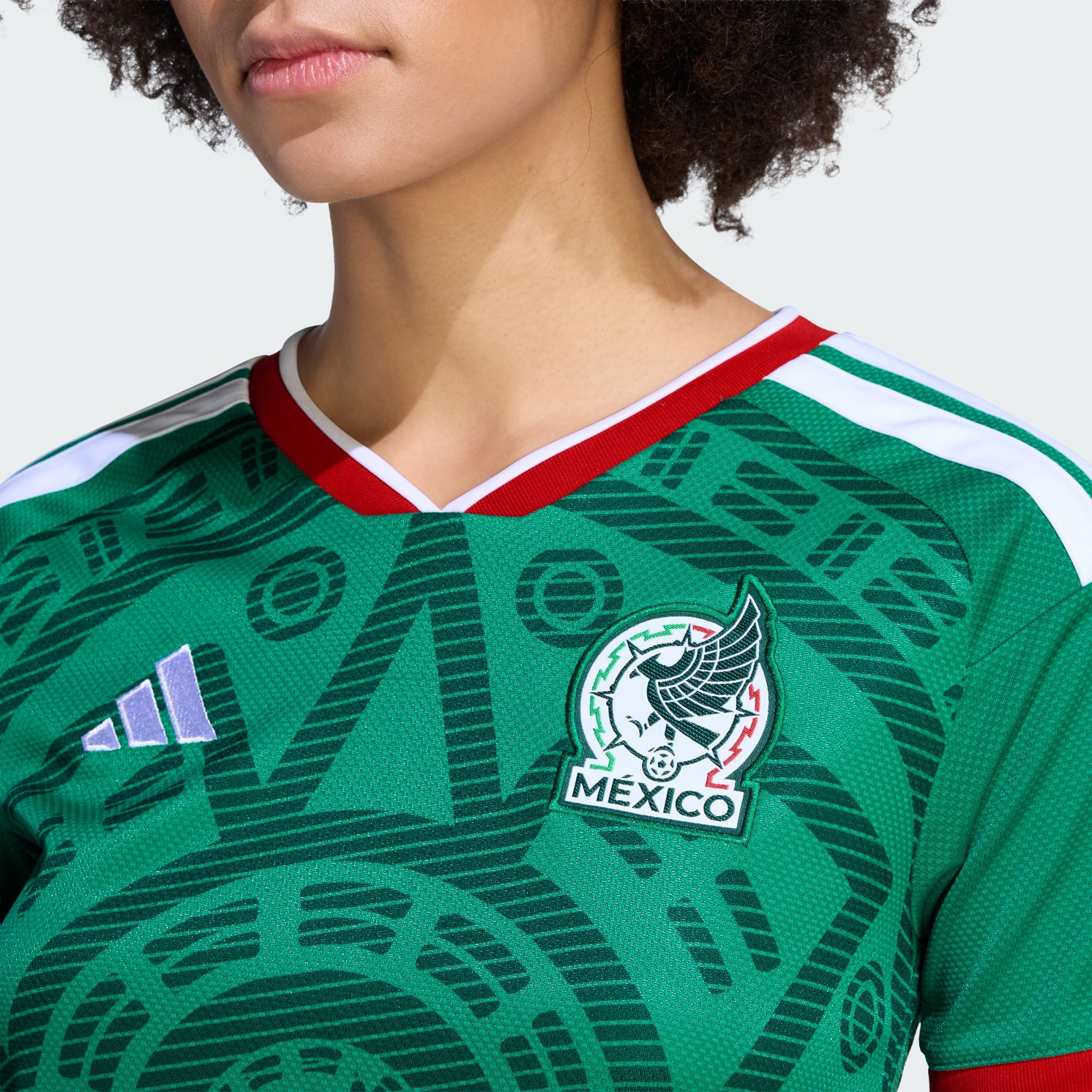 Camisa Feminina México 2026/27 I - detalhe da gola