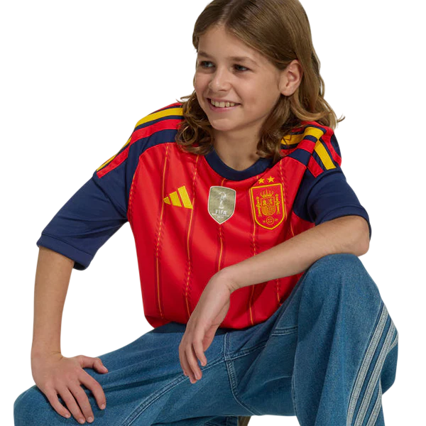 Kit Infantil Espanha 2026/27 I Home Torcedor - Edição Campeões do Mundo