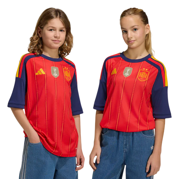 Kit Infantil Espanha 2026/27 I Home Torcedor - Edição Campeões do Mundo
