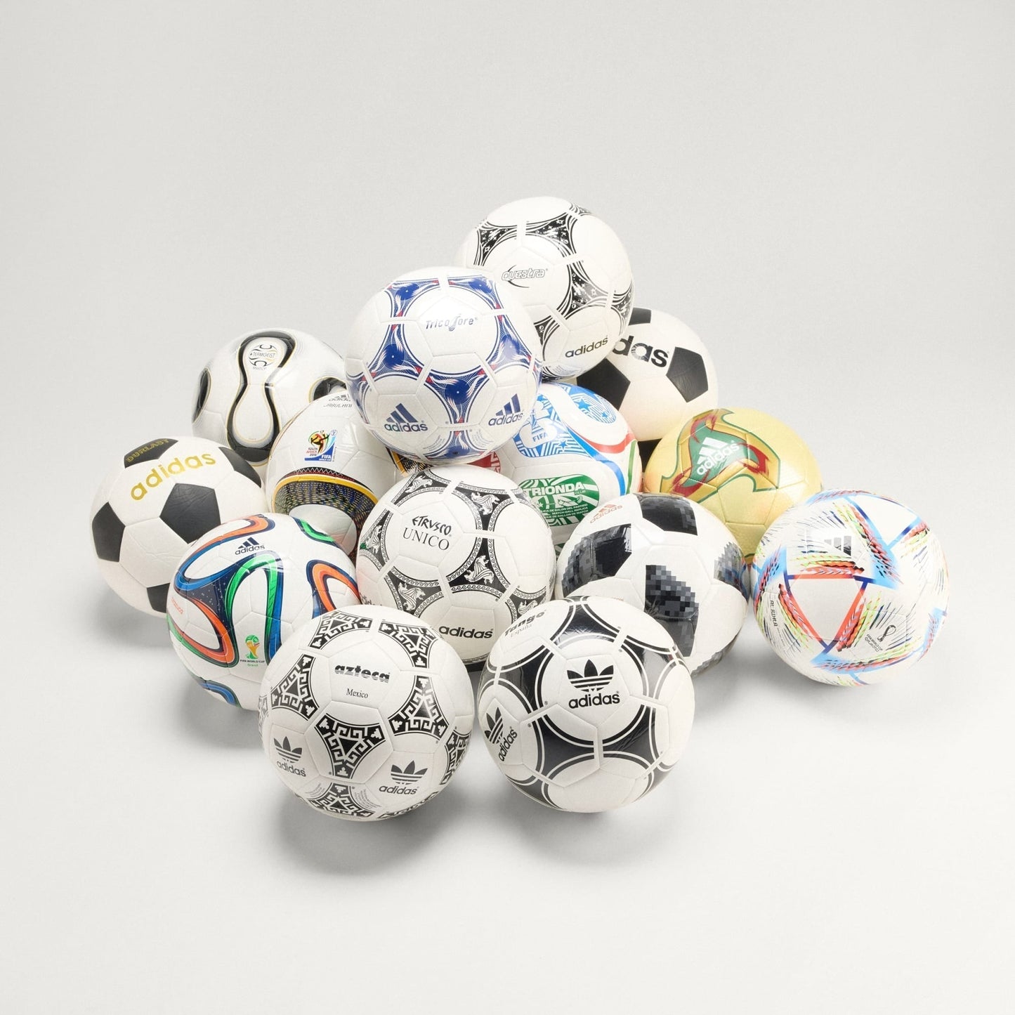 Kit Bolas Copa do Mundo FIFA Historical Club - detalhe da gola