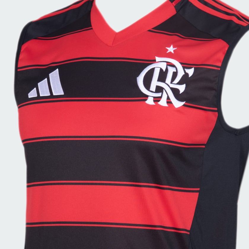 Regata Adidas Flamengo 2025/26 I - detalhe da gola