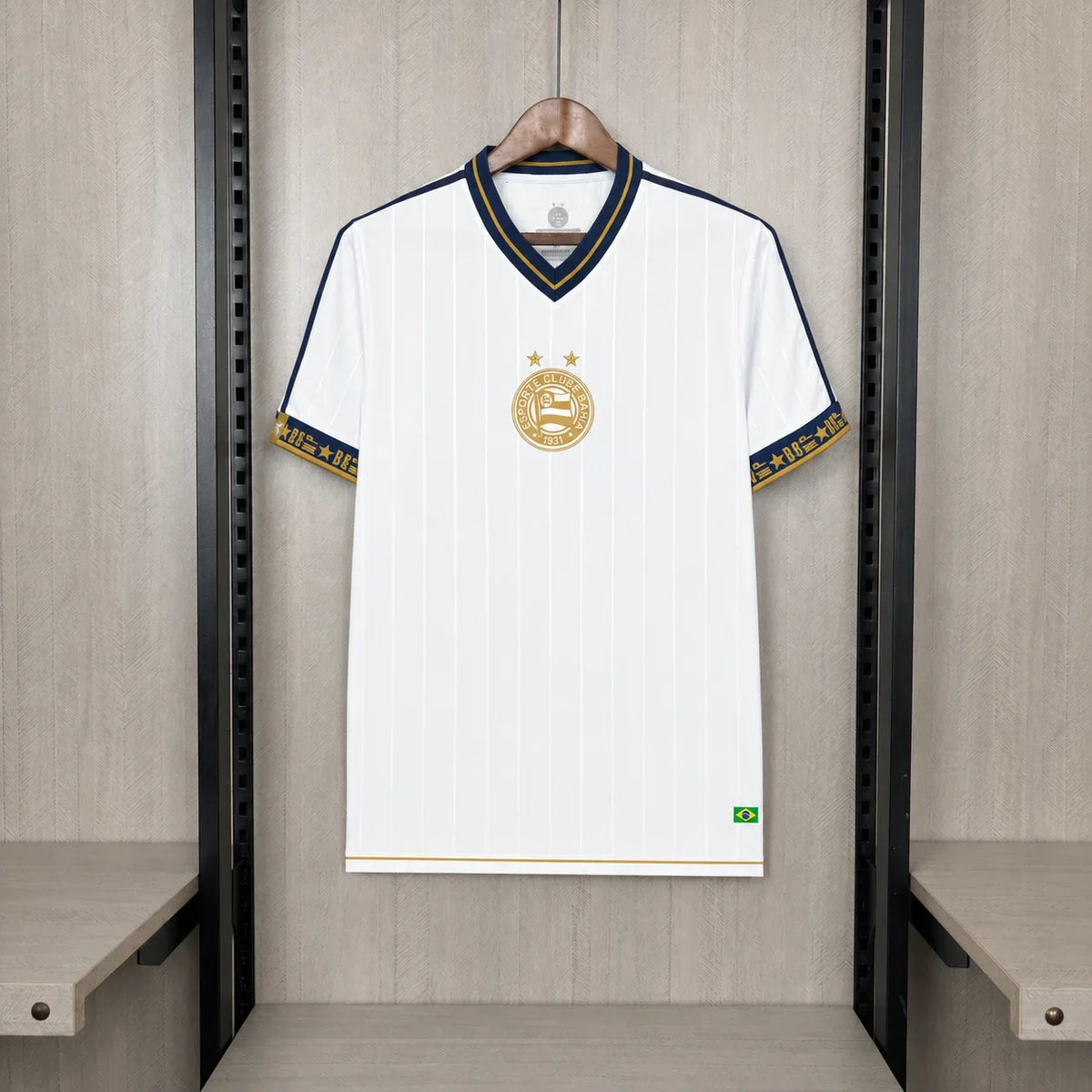 Camisa Bahia Socio Torcedor 26/27 - Branca e Dourada