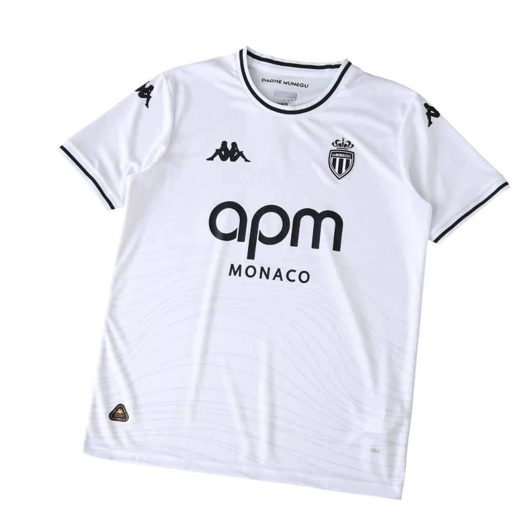 Camisa Mônaco 2025/26 II - detalhe da gola