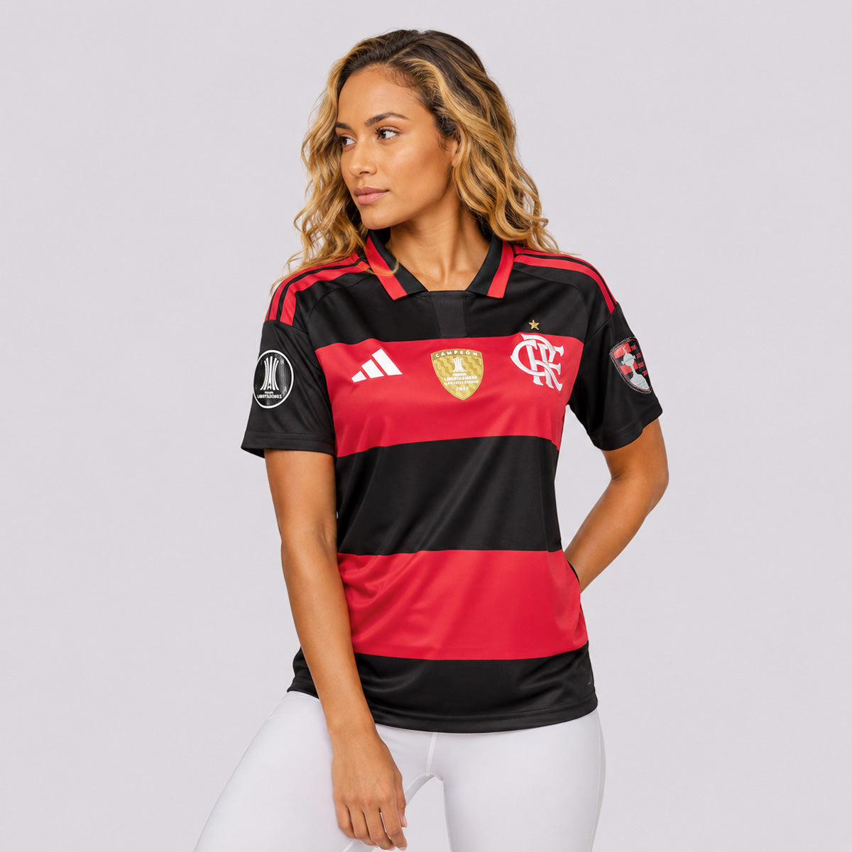 Camisa Adidas Flamengo I 2026 Feminina Patch Libertadores