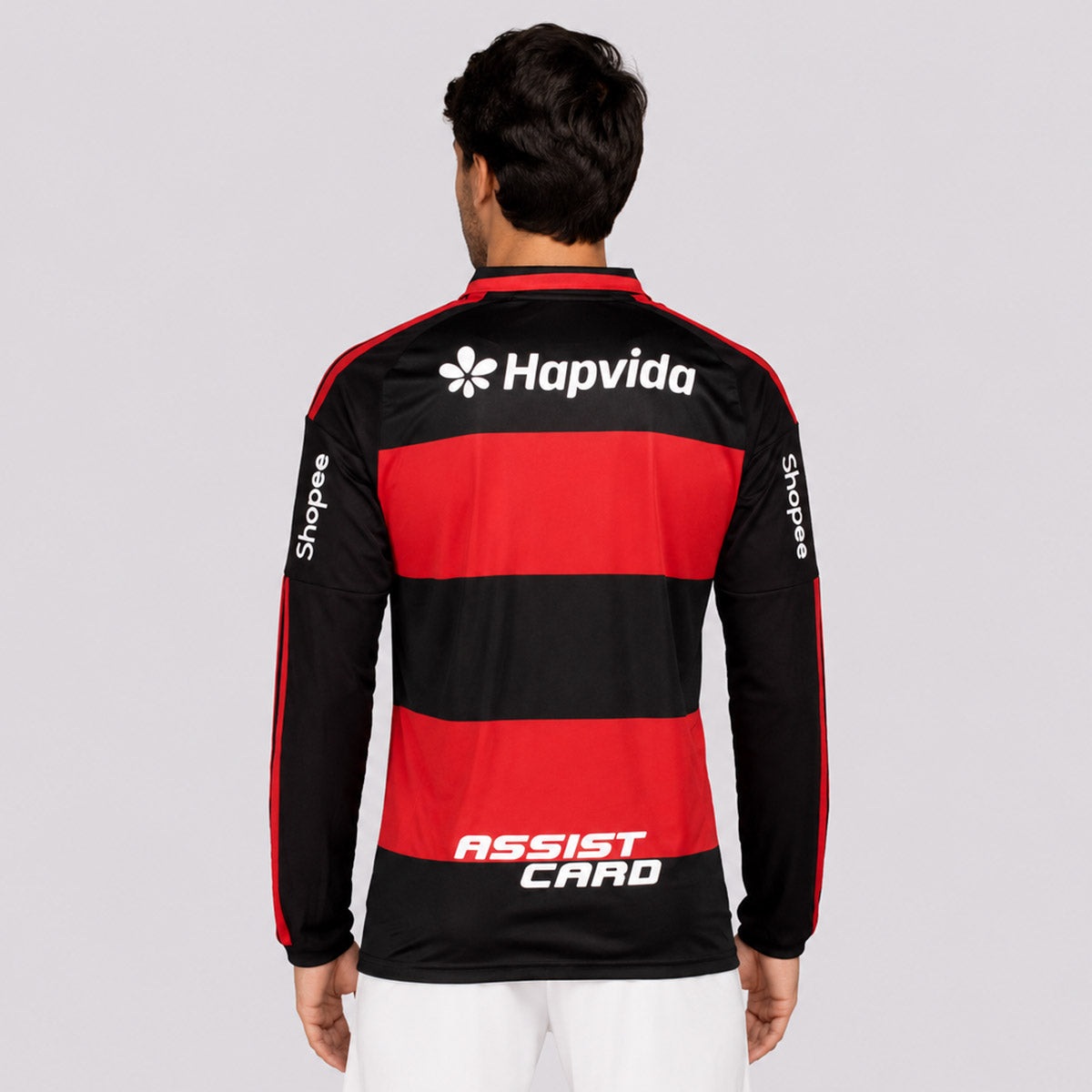 Camisa Adidas Flamengo I 2026 Manga Longa Com Patrocínio