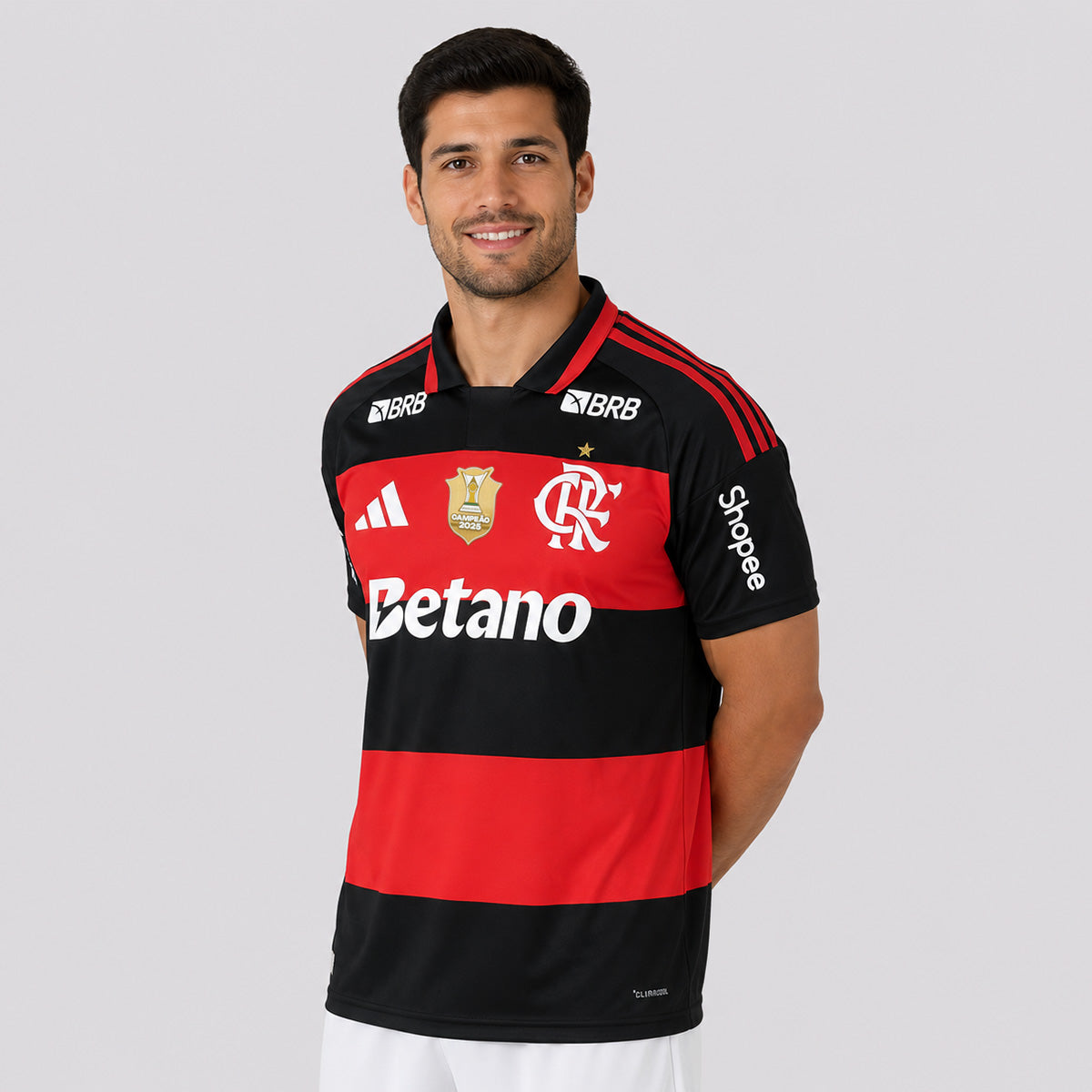 Camisa Adidas Flamengo I 2026 Patch Campeão Brasileiro 2025
