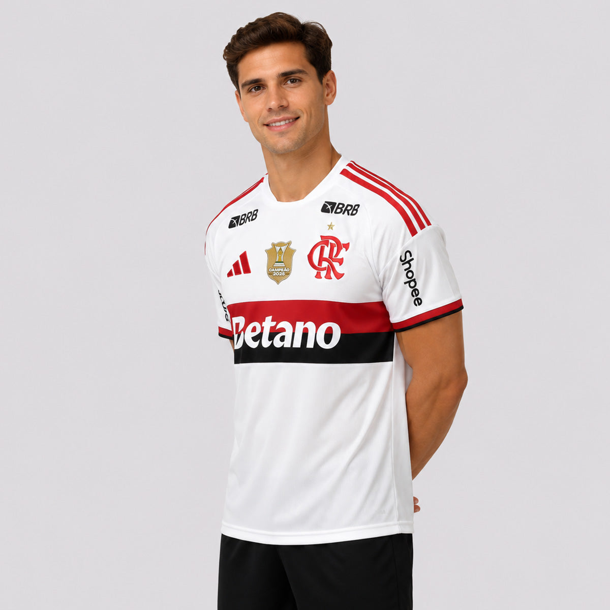 Camisa Adidas Flamengo II 2026 Patch Campeão Brasileiro 2025