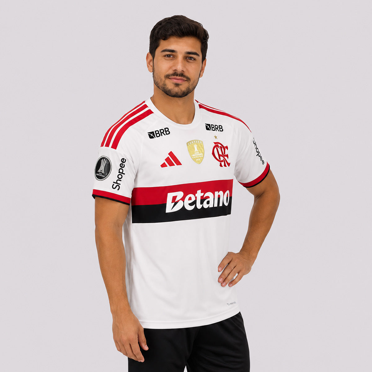 Camisa Adidas Flamengo II 2026 Patch Campeão Libertadores 2025