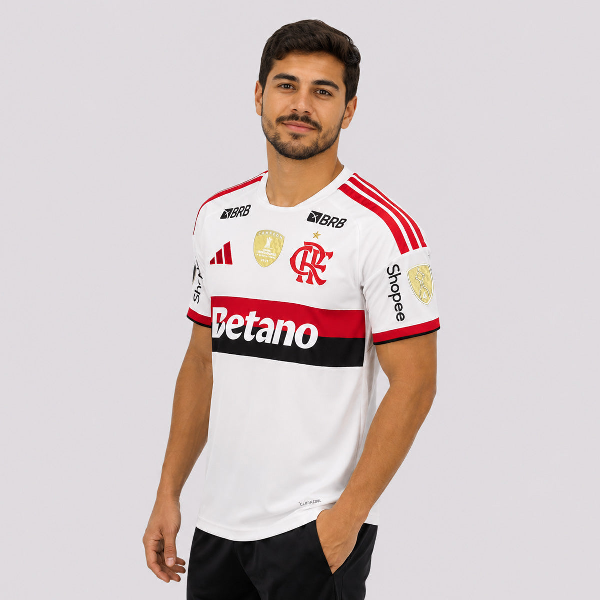 Camisa Adidas Flamengo II 2026 Patch Campeão Libertadores 2025