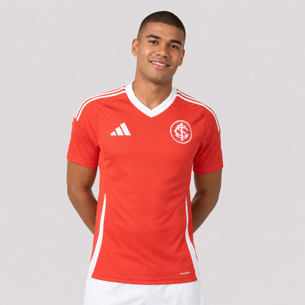 Camisa Adidas Internacional I 2025 Vermelha Patch Libertadores