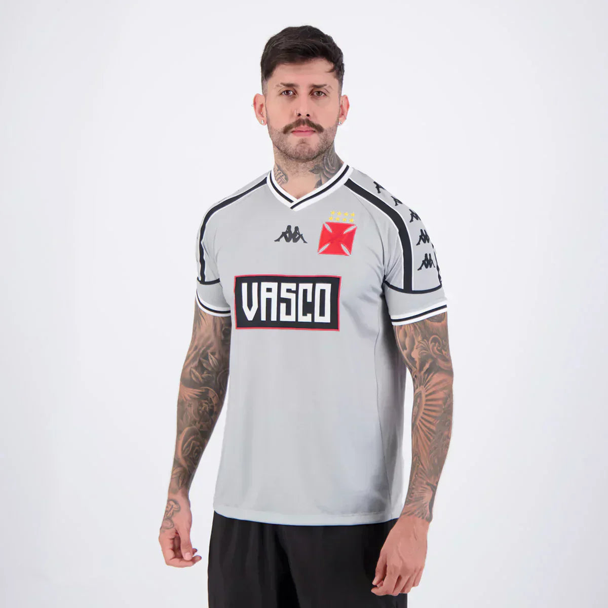 Camisa Kappa Vasco Aquecimento 2025 - detalhe