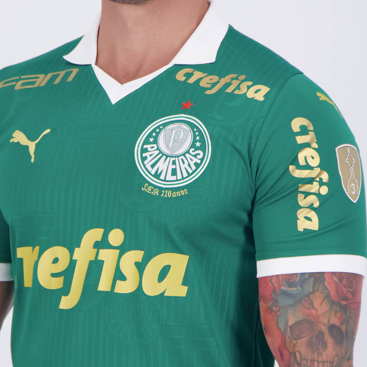Camisa Puma Palmeiras I 2024 Patch Libertadores
