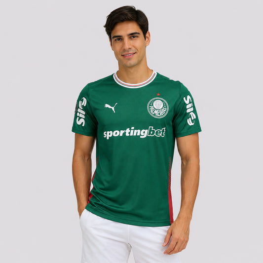 Camisa Puma Palmeiras I 2026/27 Todos os Patrocinadores + Patchs Libertadores