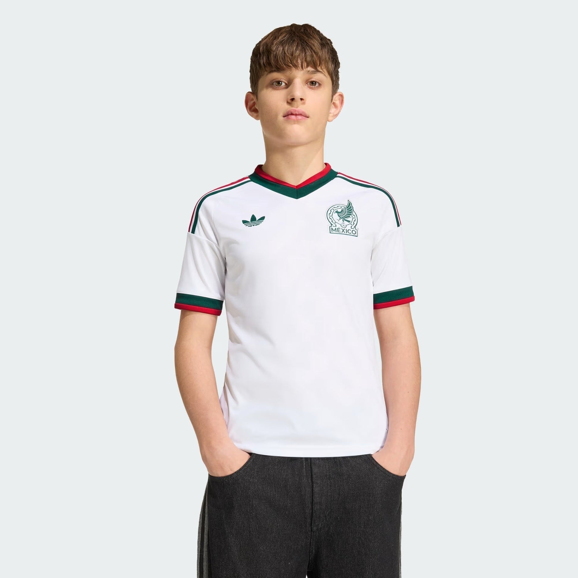 Conjunto Infantil México 2026/27 II Kit - detalhe da manga