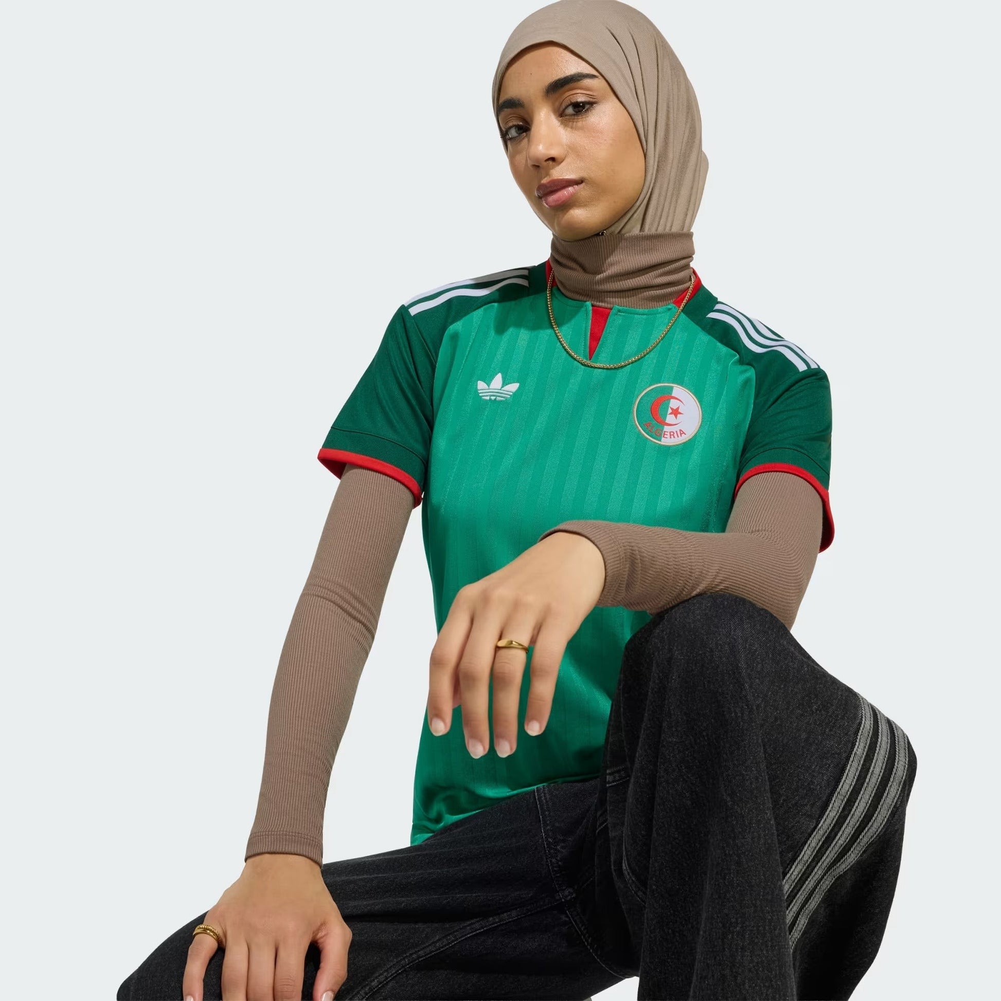 Camisa Feminina Argélia 2026/27 I - detalhe da manga
