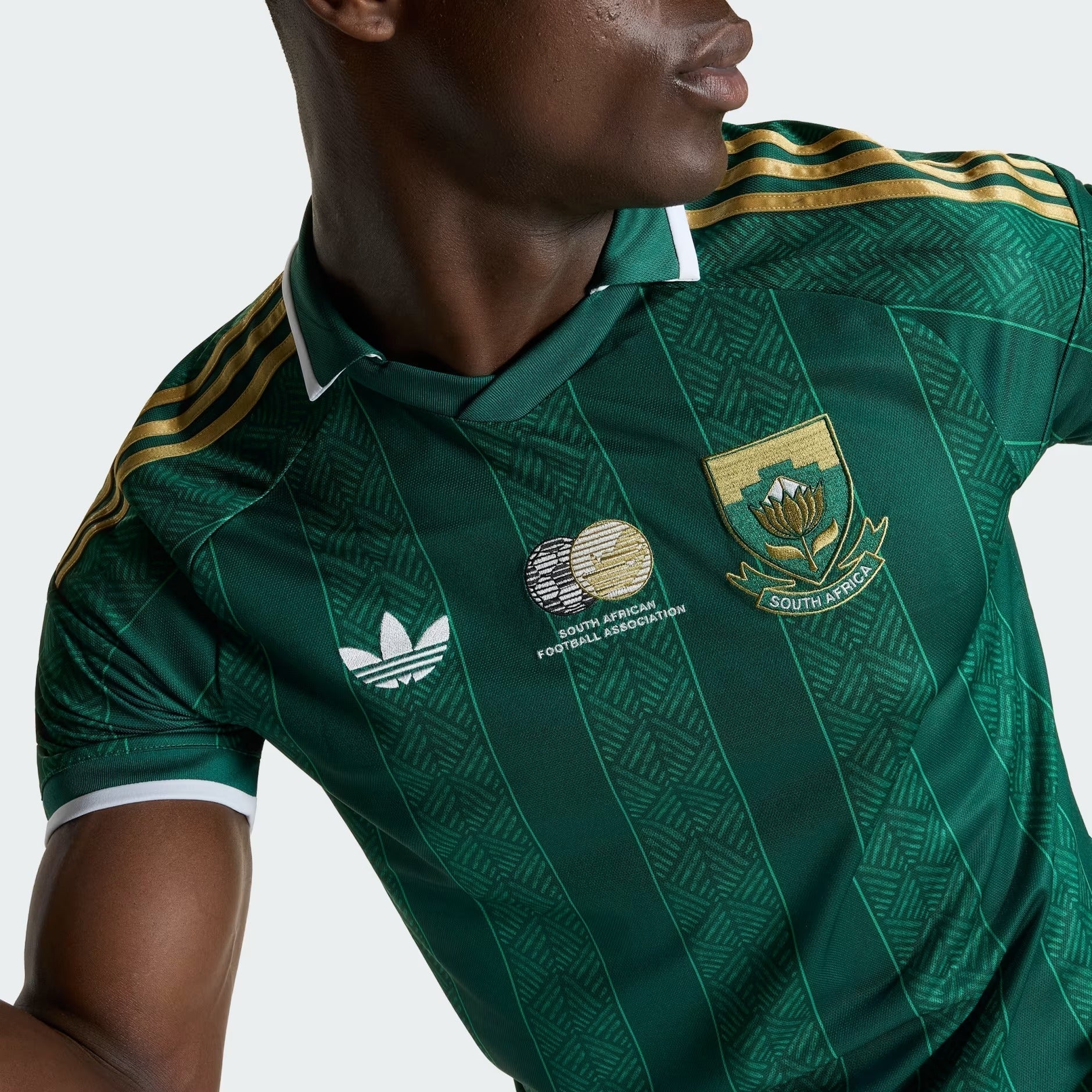 Camisa África do Sul 2026/27 I - detalhe da gola