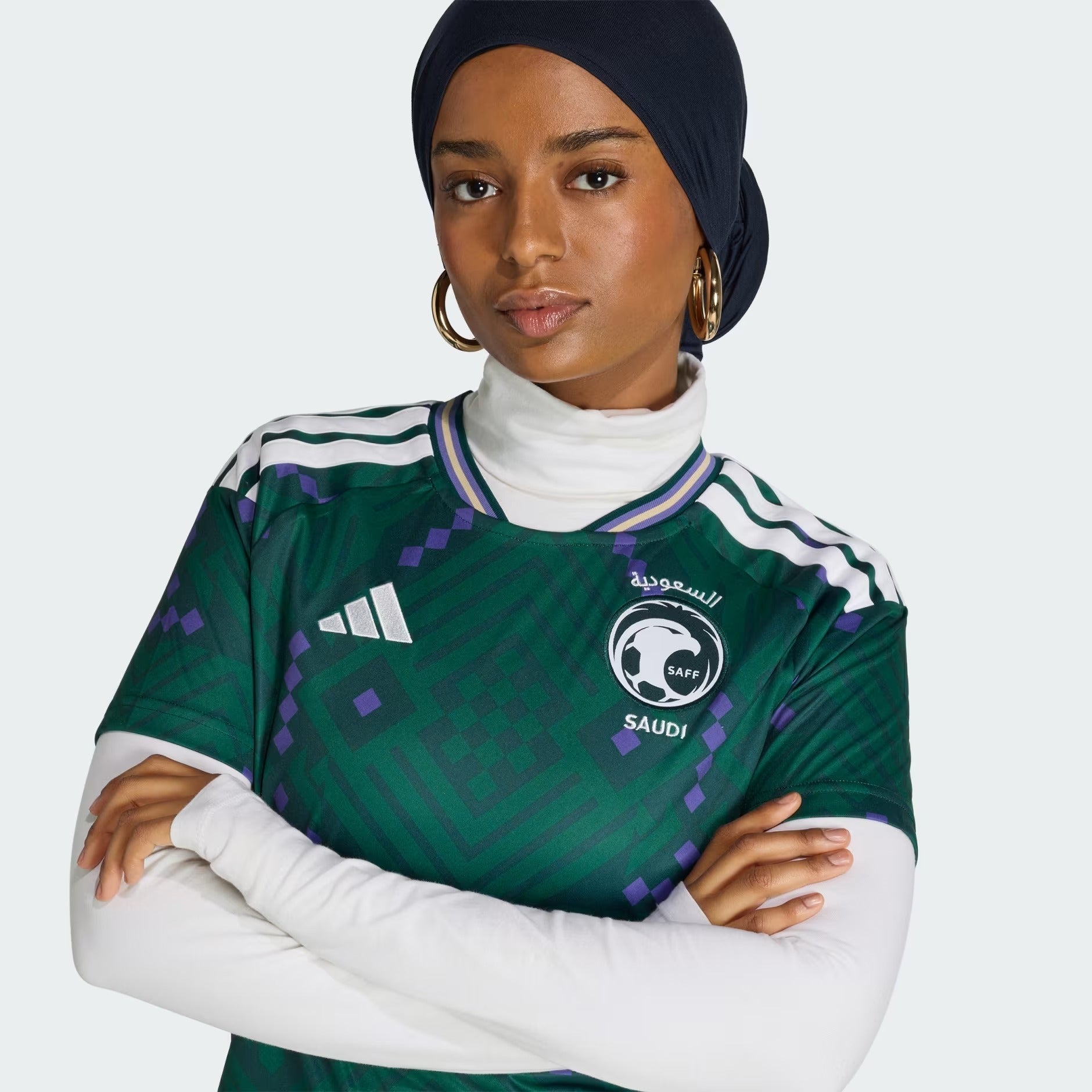 Camisa Feminina Arábia Saudita 2026/27 I - detalhe da manga