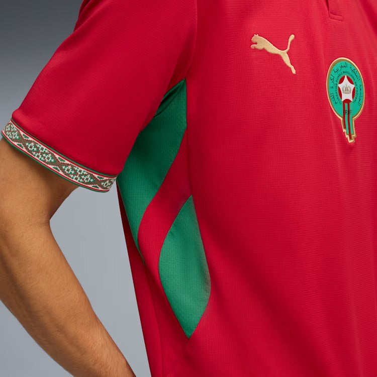 Camisa Marrocos 2026/27 I - detalhe da gola