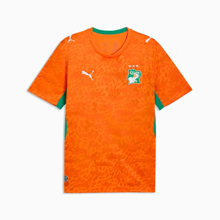 Camisa Costa do Marfim 2026/27 I - detalhe da manga