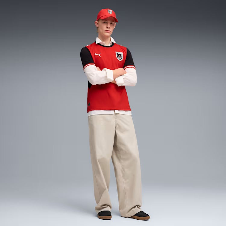 Camisa Áustria 2026/27 I - detalhe da manga