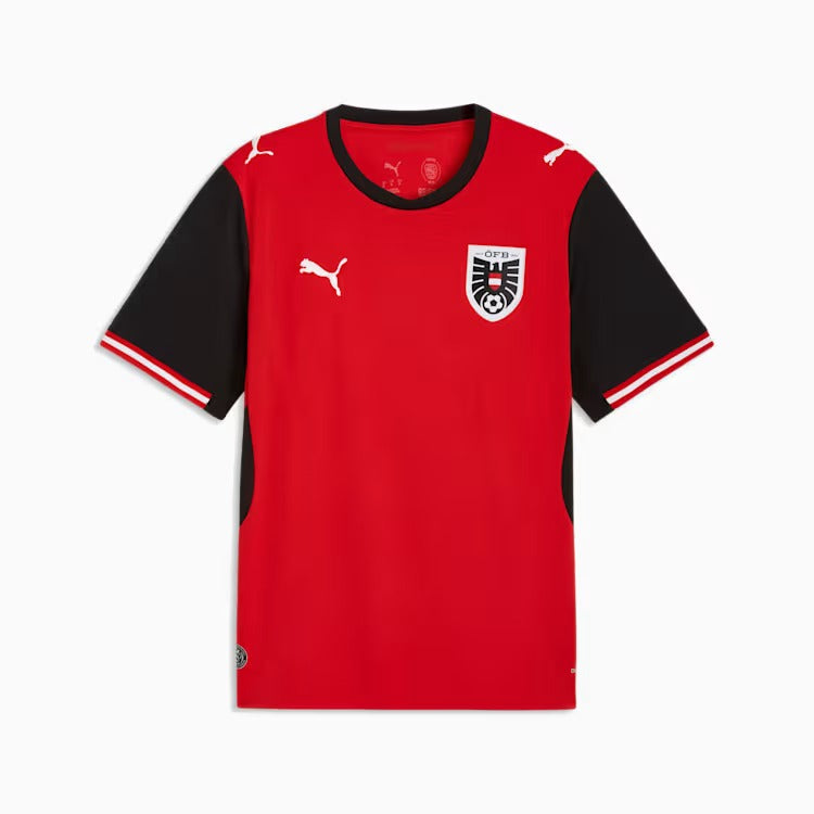 Camisa Feminina Áustria 2026/27 I - detalhe da gola