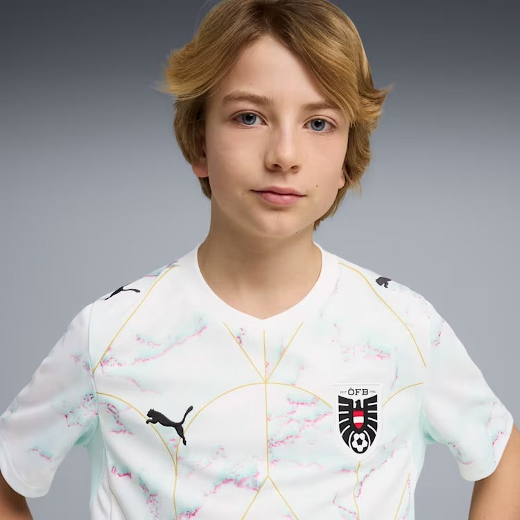 Camisa Infantil Áustria 2026/27 II - vista traseira