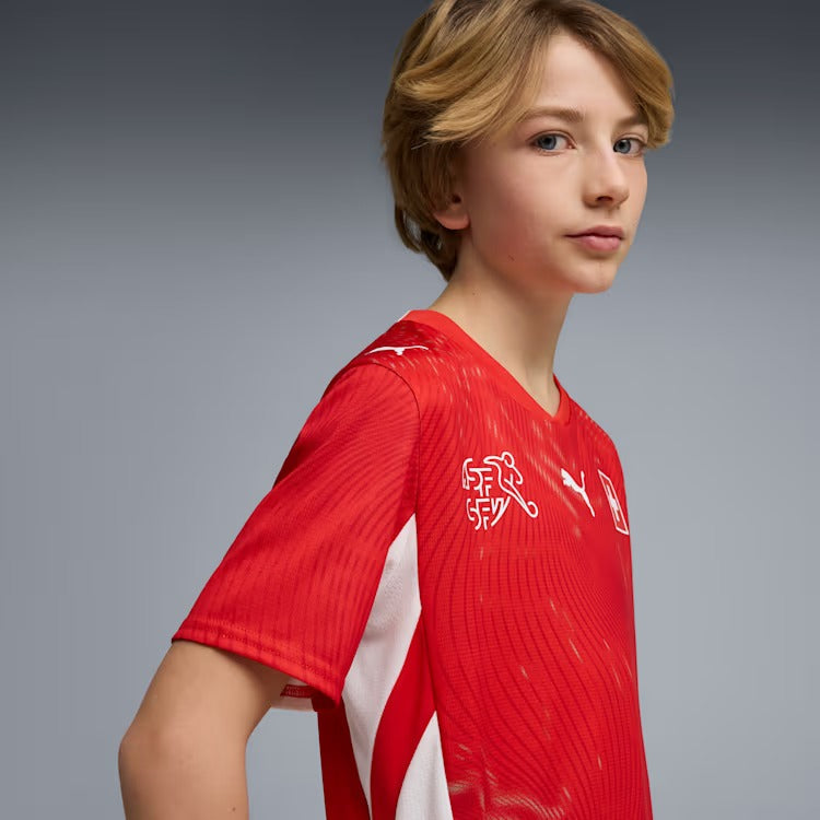 Camisa Infantil Suíça 2026/27 I - detalhe