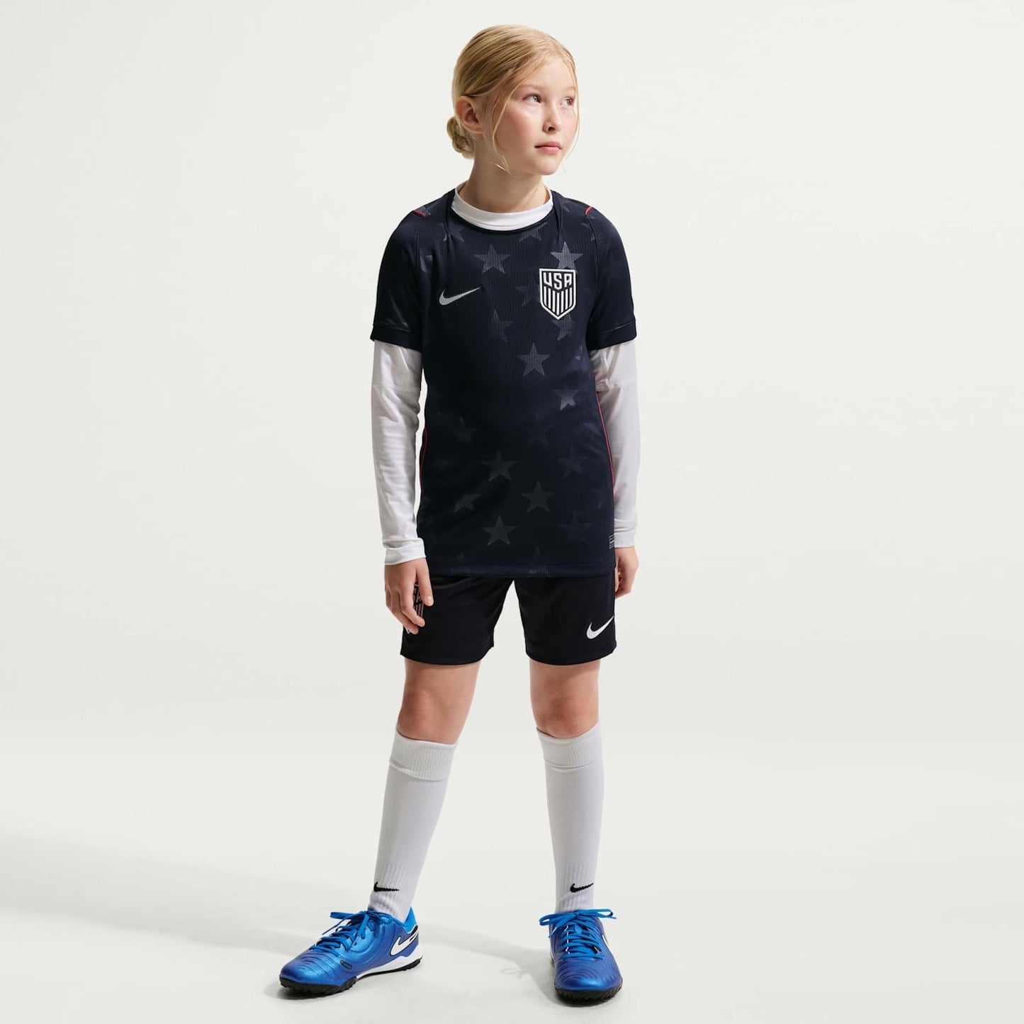Conjunto Infantil Estados Unidos 2026/27 II Kit - detalhe da gola